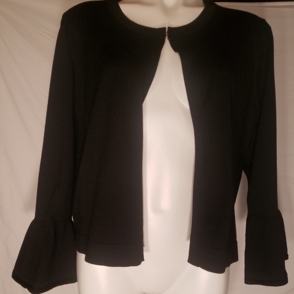 Tommy Hilfiger Black Shrug Bell Sleeve Sweater